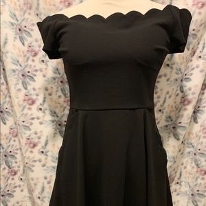 B. Darlin Black Scalloped Dress